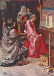 The Pilgrim and the Queen, from The Staff and Scrip by Dante G Rossetti